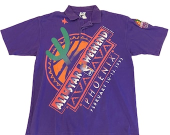 Vintage 1995 NBA All Star Weekend Polo Shirt Basketball NBA Phoenix AZ