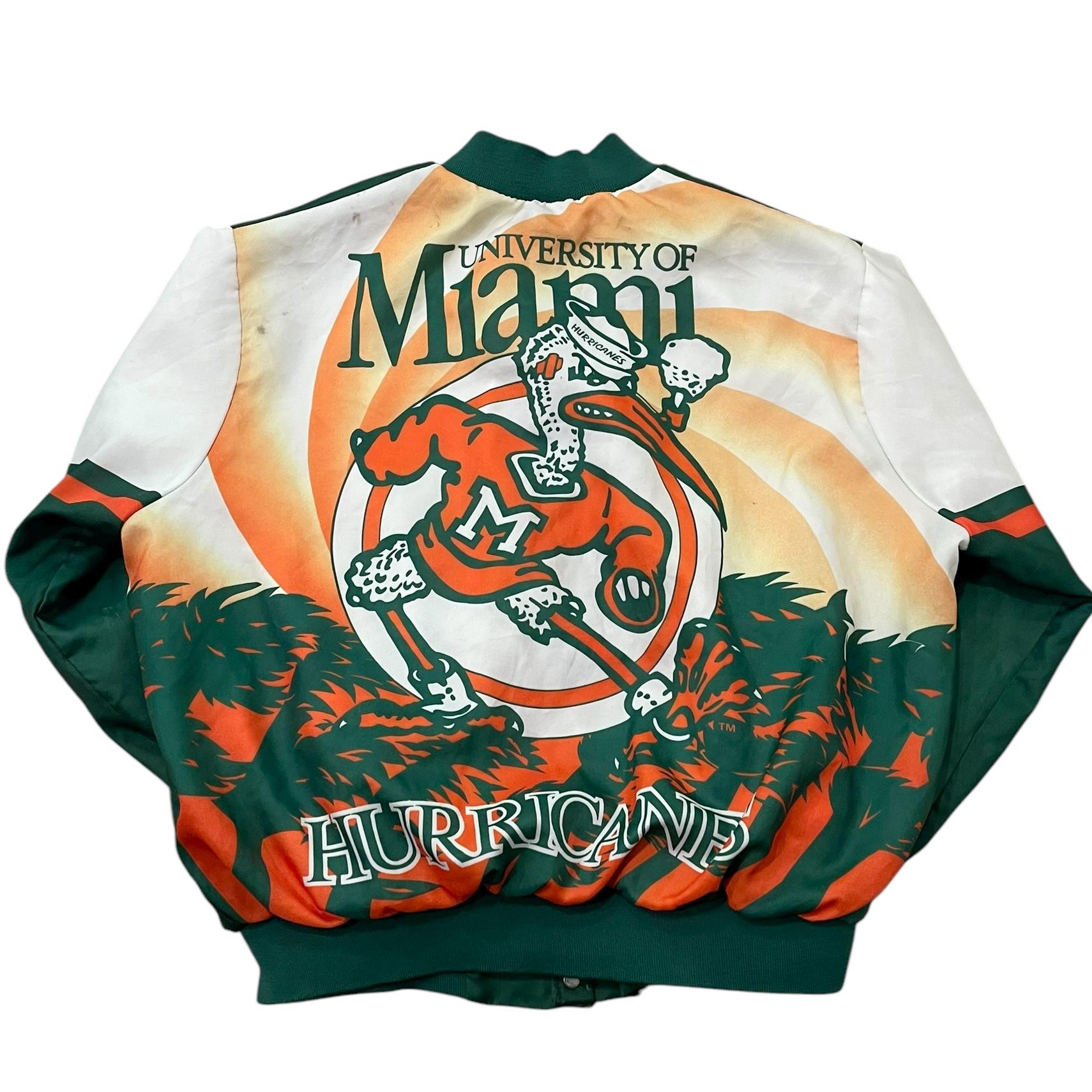Vintage Miami Hurricanes Chalk Line Jacket 90s NCAA Football Sz XL
