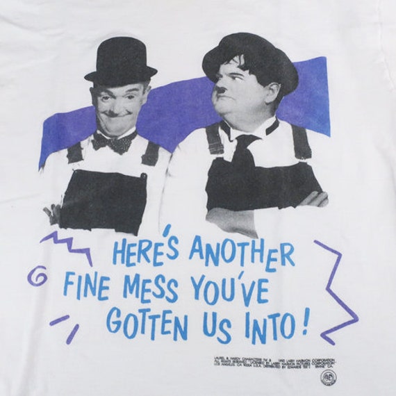 Vintage Laurel & Hardy 1990 T-shirt Comedy Duo
