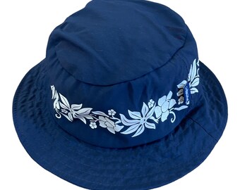 Vintage Stussy Floral Bucket Hat 90s Made In USA Streetwear