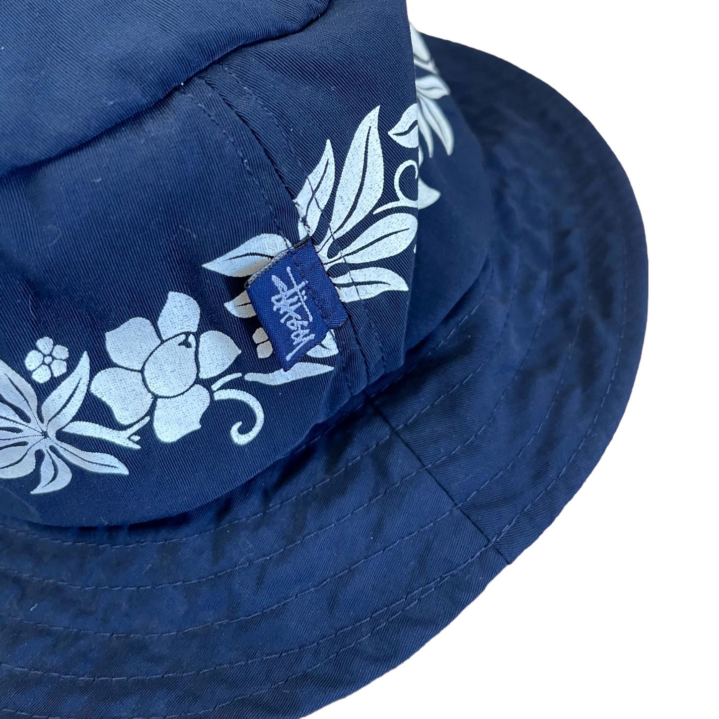 Vintage Stussy Floral Bucket Hat 90s Made in USA Streetwear  display picture 3