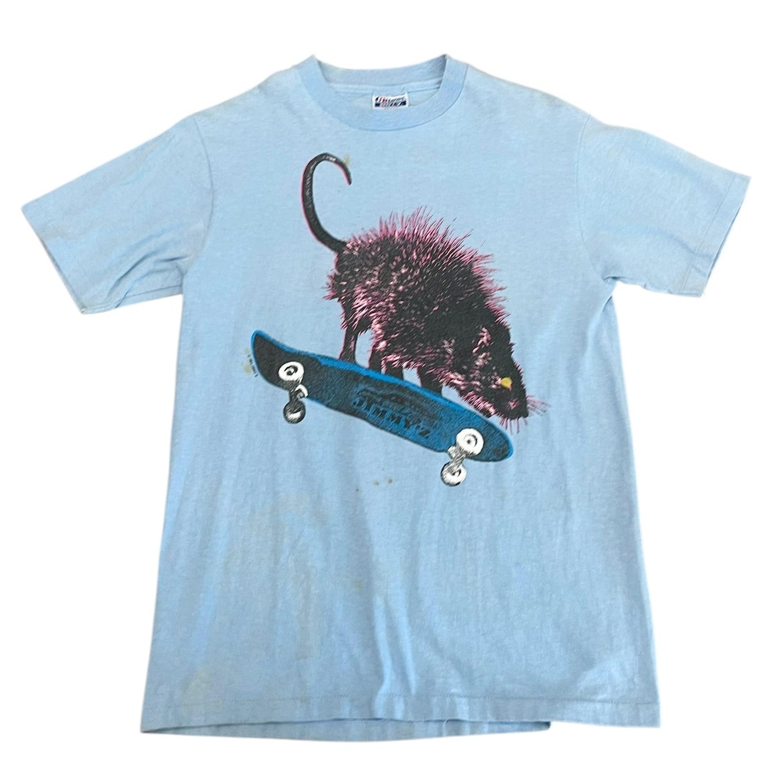 1984 JIMMY’Z “Skater & Marlin” Sweat Vintage Jimmy'z Skateboarding Rat 1984 T-shirt Skate Sz