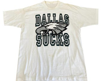 Vintage Philadelphia Eagles Dallas Sucks 90s T-shirt NFL Football Single Stitch
