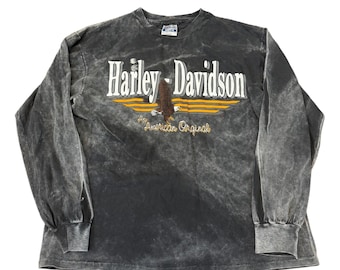 Vintage Harley Davidson Long Sleeve T-shirt 80s Motorcycle Biker Tempe Arizona