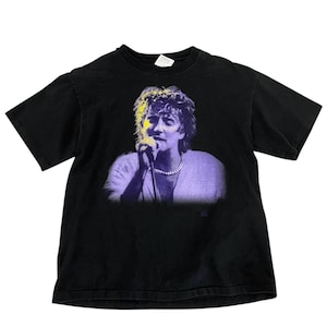 Vintage Rod Stewart 1993 Unplugged T-shirt 90s Rock Band Music Tee