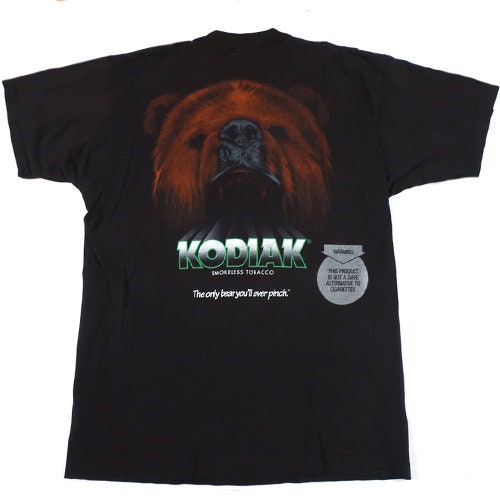 Vintage Kodiak Smokeless Tobacco T-shirt 90s Dip