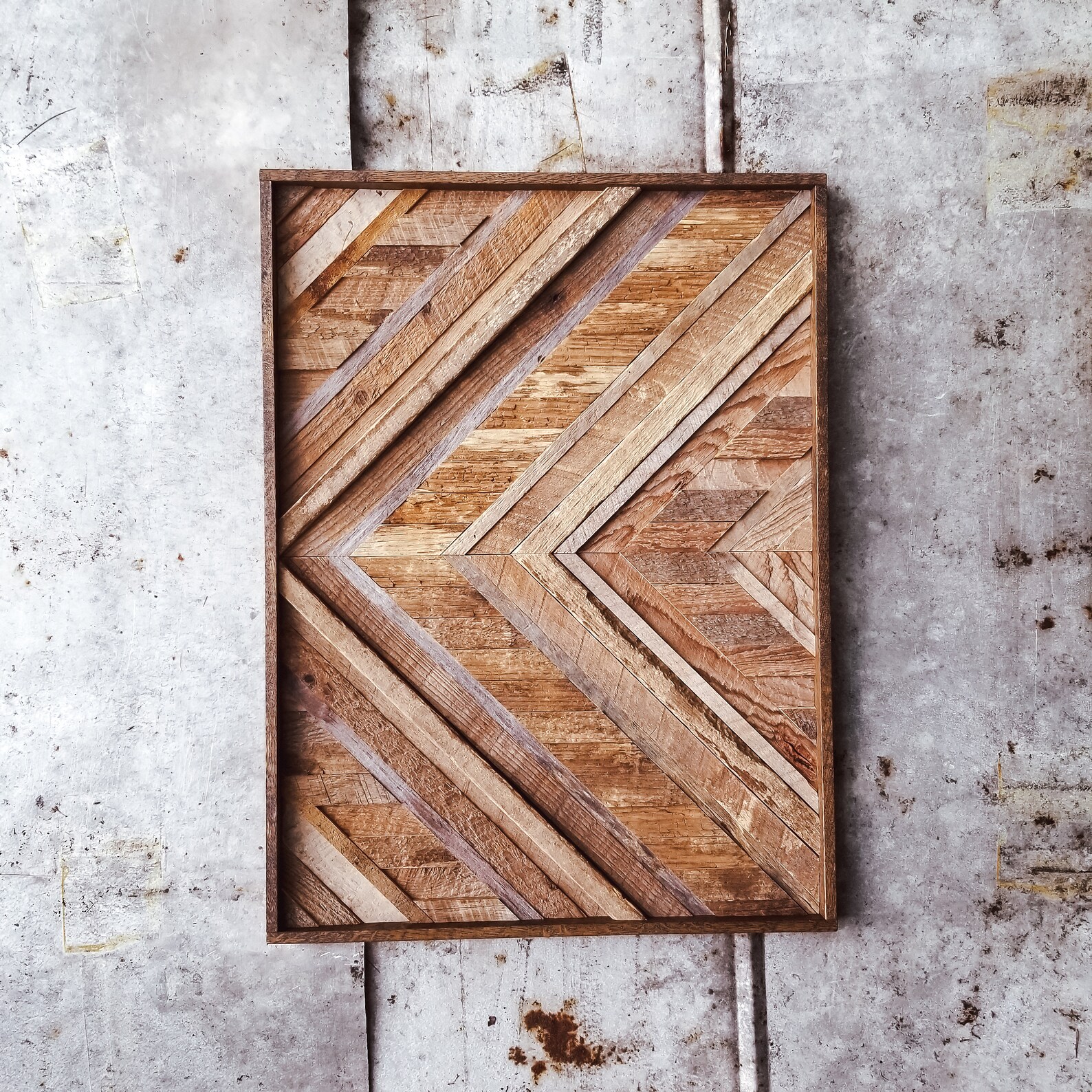 Modern Rustic Wall Art. Geometric Wood Wall Art. Modern Rustic Wall