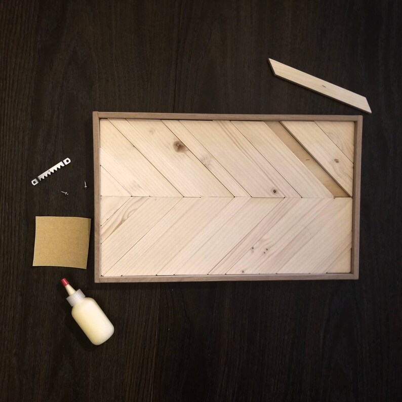 Wood Mosaic Art Kit 5. DIY Project. Craft Kit For Adults Etsy