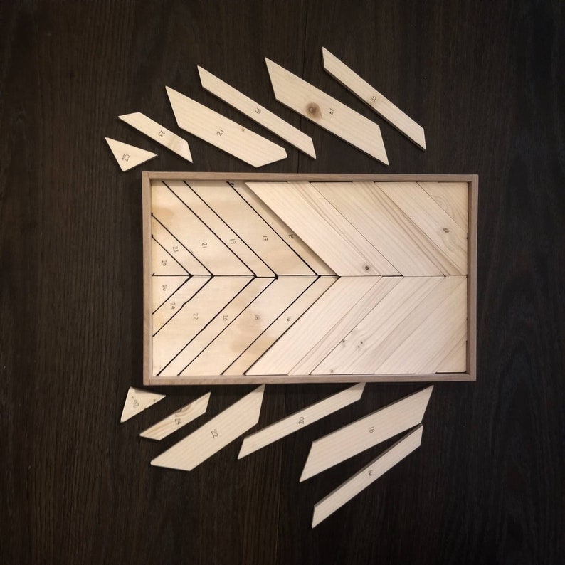 Wood Mosaic Art Kit 5. DIY Project. Craft Kit For Adults Etsy