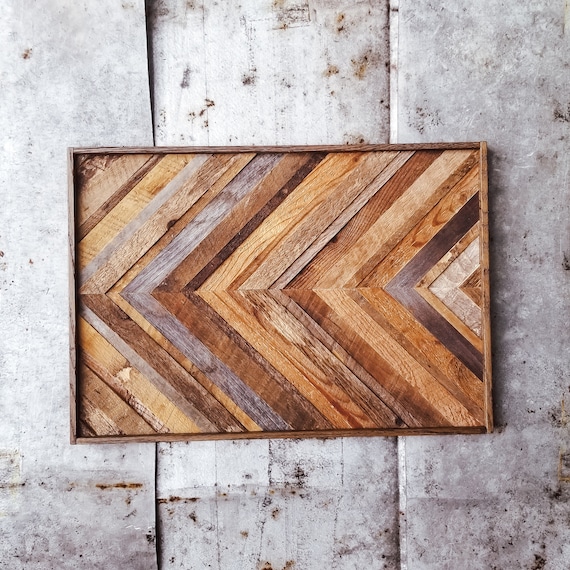 Reclaimed & Salvaged Wood Chevrons Rustic Wall Art Home Décor Wall