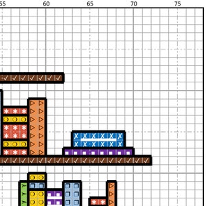Just One More Chapter Colourful Bookshelf Counted Cross Stitch Pattern ...