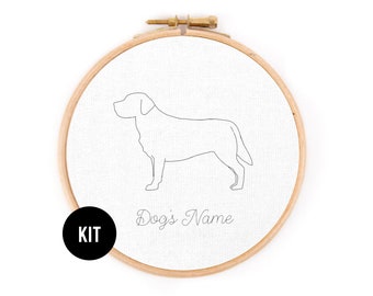 Labrador Personalised Dog Embroidery Kit - Handmade Pet Gifts