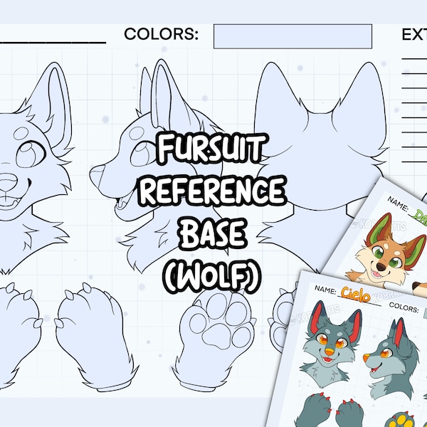 Fursuit Reference Sheet Base Etsy