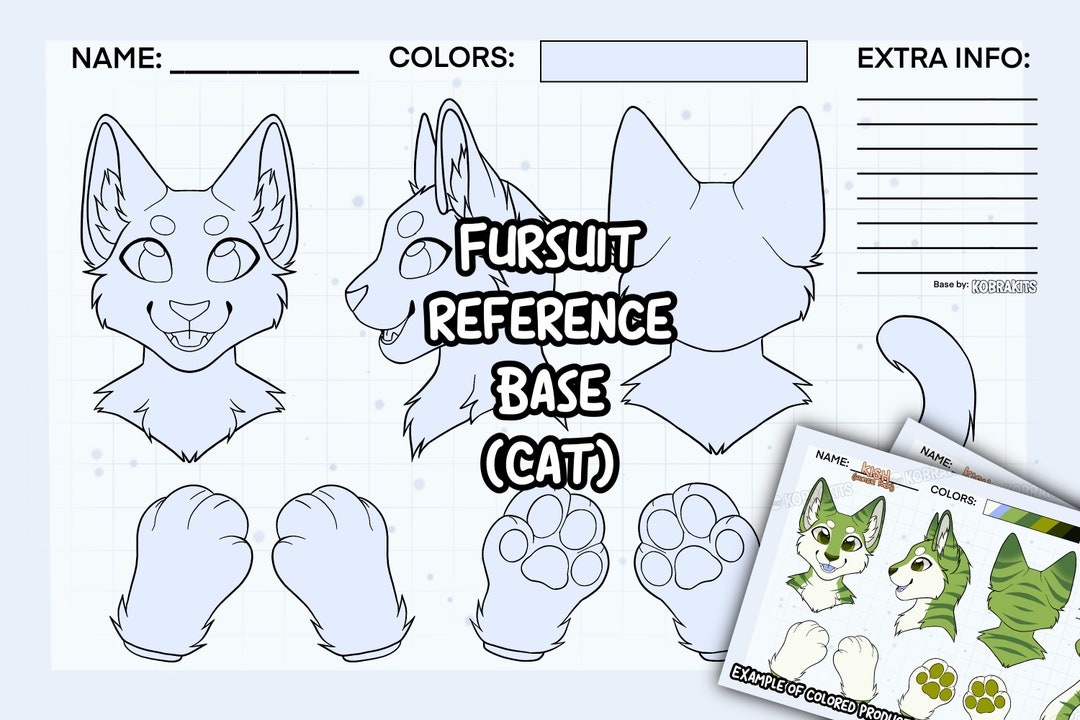 Fursuit Reference Base cat - Etsy