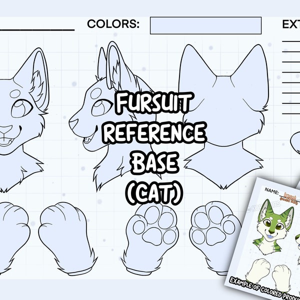 Fursuit Ref Base Cat - Etsy