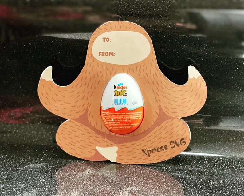Download Sloth Birthday Favor SVG Print & Cut Cricut Kinder Egg ...