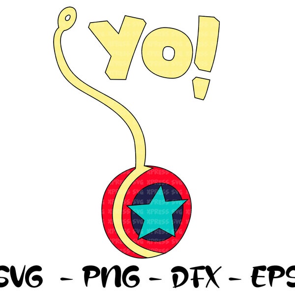Yo Yo Star Fun Kids SVG PNG Digital Download Cut File