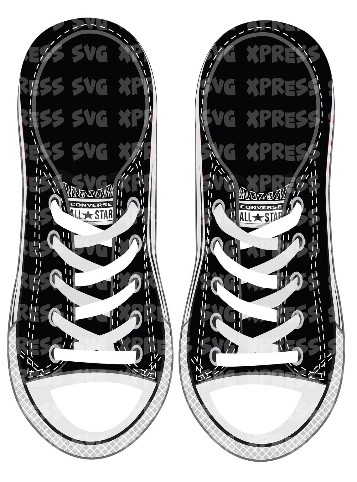 BLACK Converse No Show Socks PNG PDF File Sublimation Sock Etsy