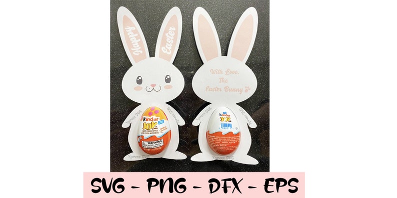 Download Easter Bunny SVG Kinder Egg Holder SVG Print & Cut | Etsy