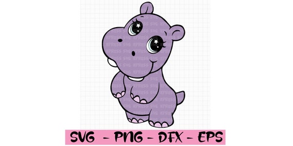 Download Adorable Hippo Hippopotamus Cute Baby Girl Boy Svg Vinyl Cut Etsy