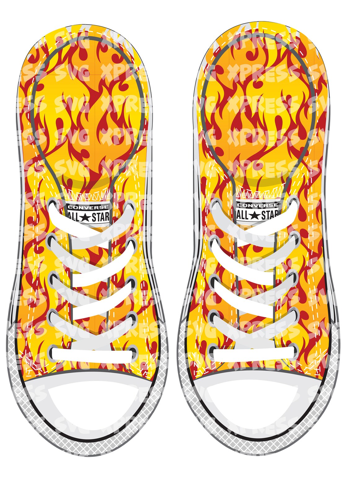 FLAMES Converse No Show Socks PNG PDF File Sublimation Sock Etsy