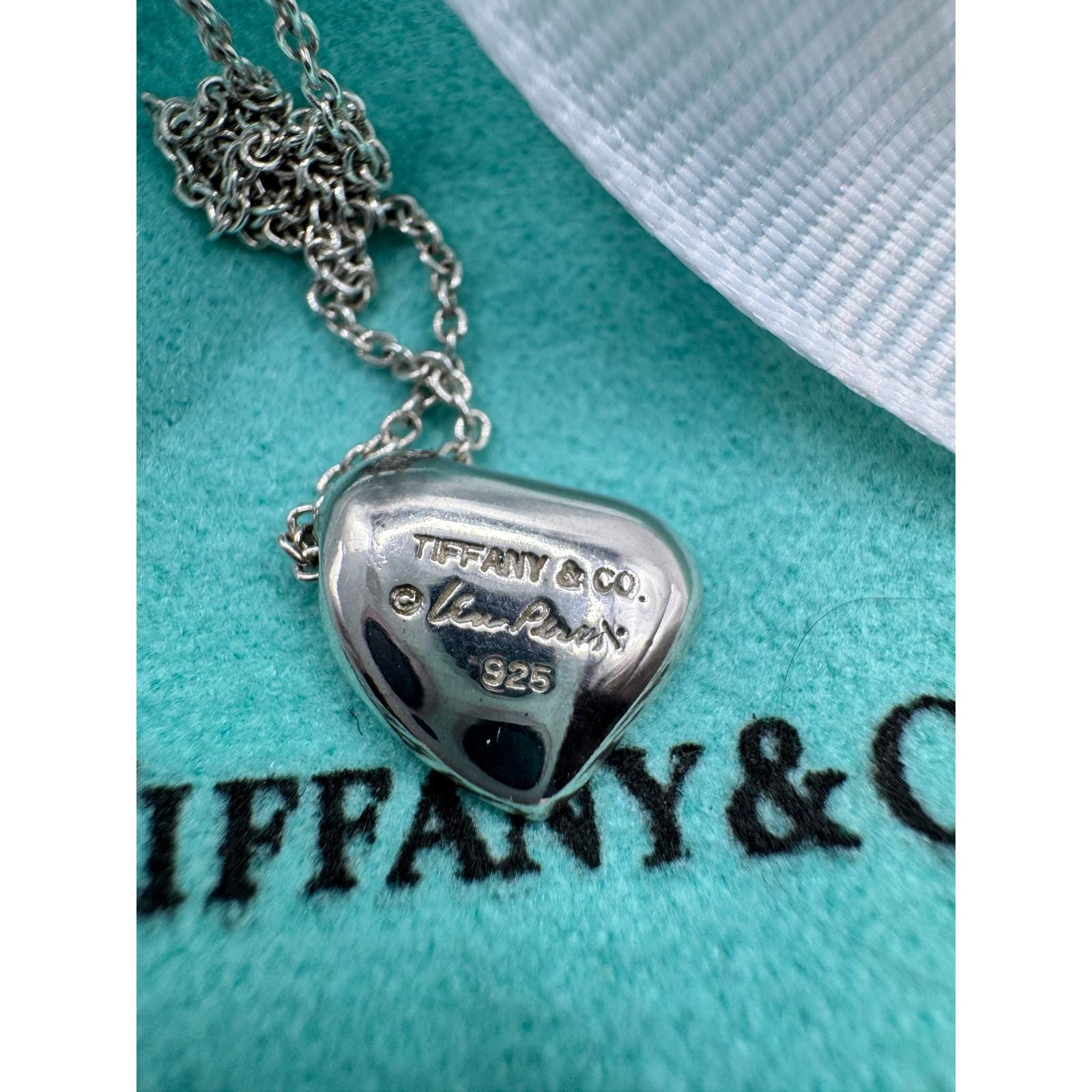 TIFFANY&Co. Elsa Peretti ネックレス 925シルバー Vintage Tiffany & Co Elsa Peretti Full Heart Necklace 925 - Etsy