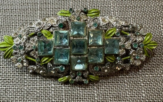 Stunning Art Deco style brooch in silver - image 1