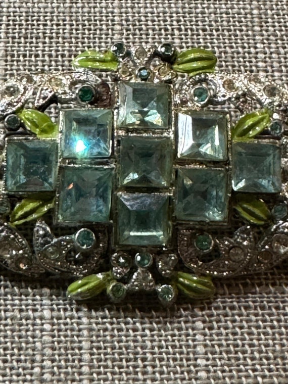 Stunning Art Deco style brooch in silver - image 2