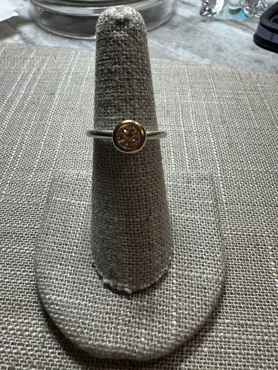 PANDORA BUTTERCUP RING size 6 in sterling and 14K