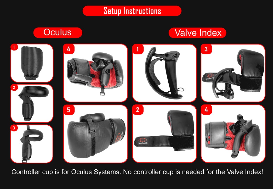 DeadEyeVR Ultimate Boxing Gloves VR Boxing Mitts Controller Etsy