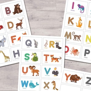 Tarjetas Flash Alfabeto Animal - Tapas - Tarjetas Imprimibles - Tarjetas del Alfabeto Animal-musical - actividad infantil - educación en casa