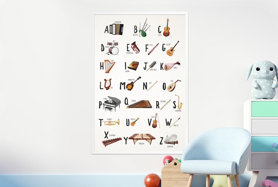 Musical Instruments Alphabet - Printable Alphabet - Instruments Alphabet-musical instruments alphabet- musical instruments images with name