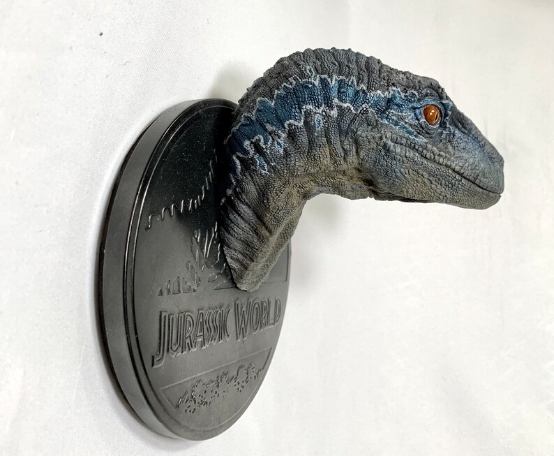 Velociraptor Blue Jurassic World Style Raptor 16 Wall Mounted Etsy