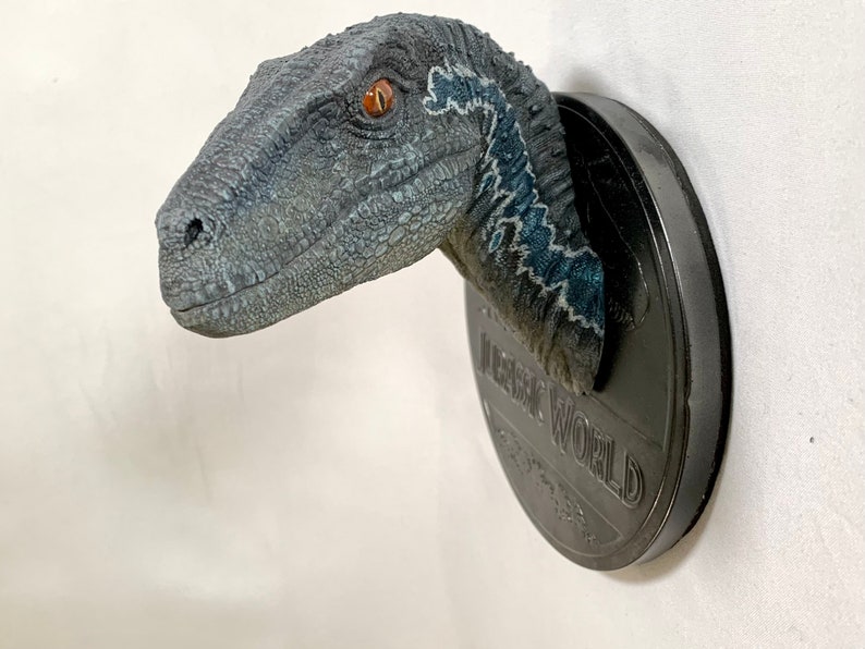 Velociraptor Blue Jurassic World Style Raptor 16 Wall Mounted Etsy