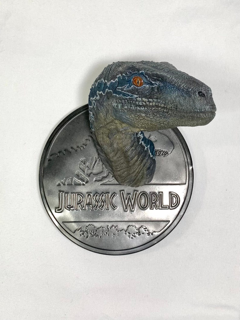 Velociraptor Blue Jurassic World Style Raptor 16 Wall Mounted Etsy