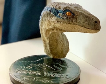 Velociraptor Blue Jurassic World Style Raptor 1:6 Bust