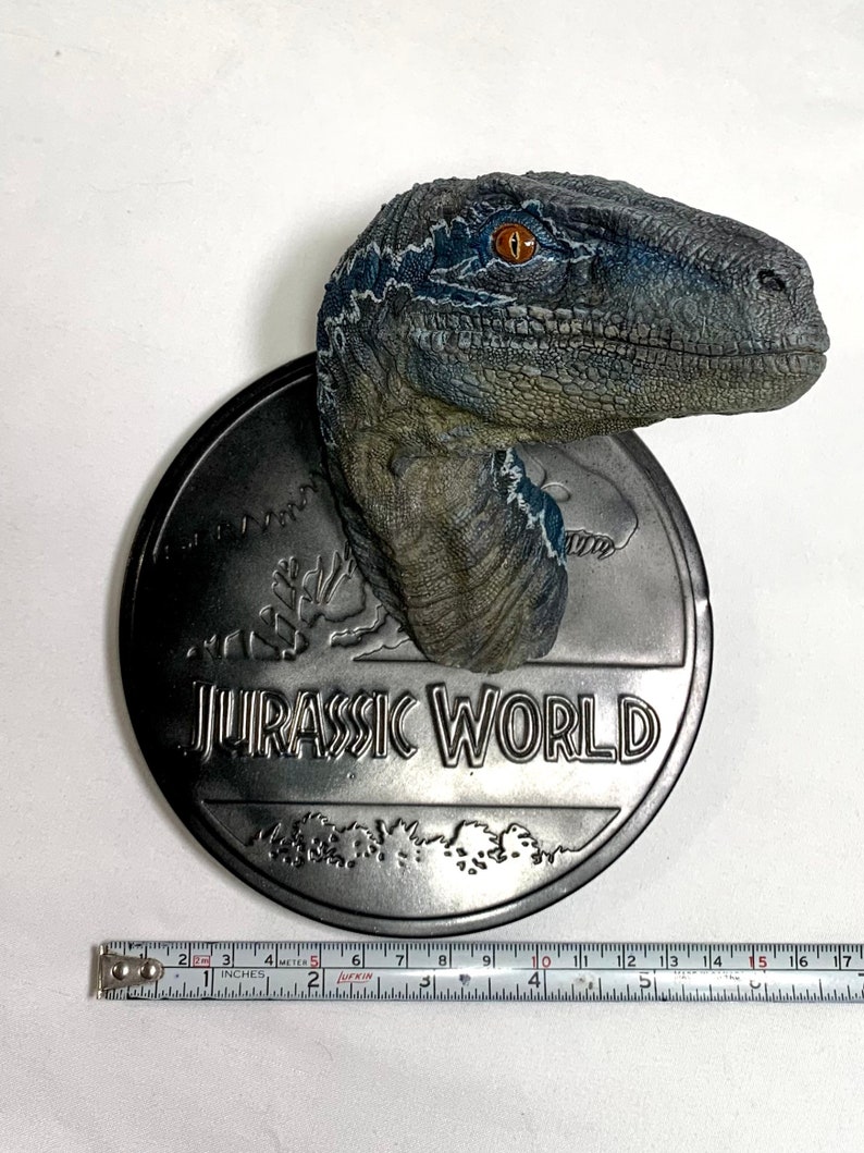 Velociraptor Blue Jurassic World Style Raptor 16 Wall Mounted Etsy