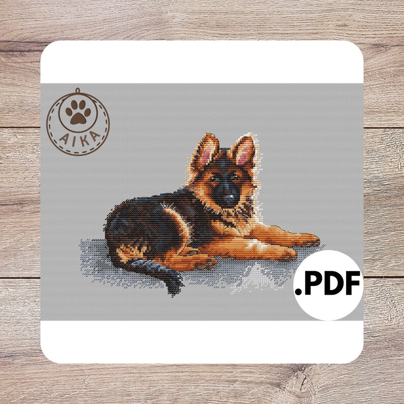 German Shepherd Cross Stitch Pattern instant Download Etsy