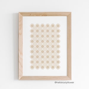 Home Sweet Home - Minimal Hmong Art Print - Hmong Pattern Motif
