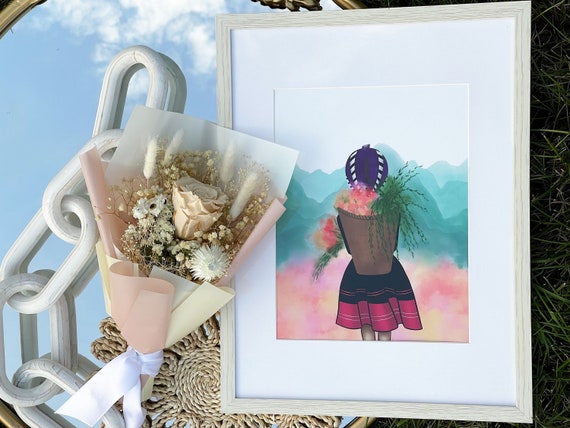 Crossing Mountains To Get To You -Hmong Print - Wall Art