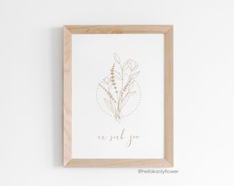 Ua siab Zoo - Hmong Wild Flower Art Print