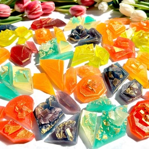 All Natural Kohakutou Japanese Crystal Candy, Choose Flavor, Vegan Edible Gemstone Candy, No Artificial Flavor or Color, ASMR, Agar Candy