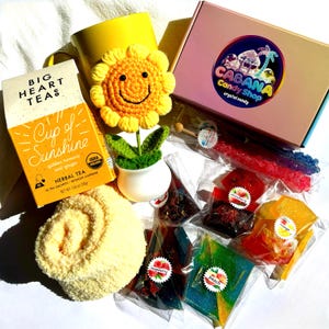 Sending Sunshine Box with Crystal Candy | Kohakutou Crystal Candy Gift Box | Japanese Vegan Crystal Candy | Edible Gemstone Candy | Get Well