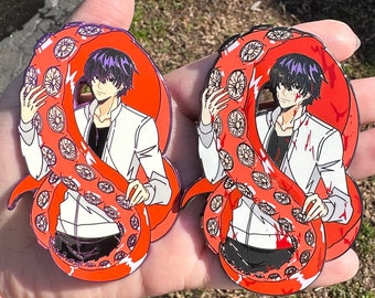 chainsaw man yoshida enamel pin