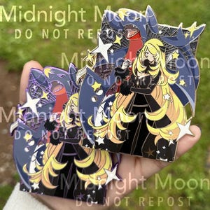 Cynthia poke enamel pin