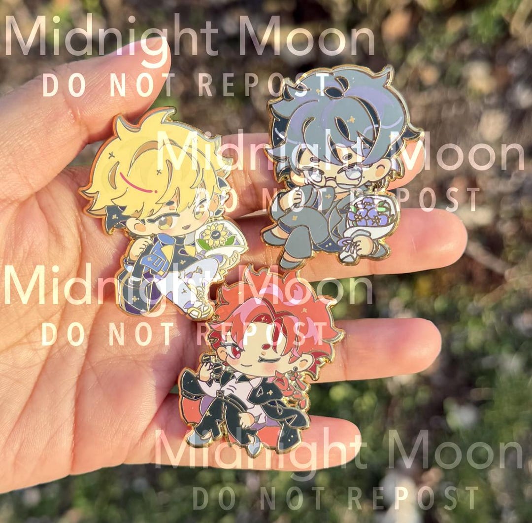 Lc Set of 3 Chibi Enamel Pin Set - Etsy