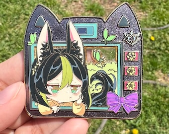 tighnari genshin impact catmera chibi enamel pin