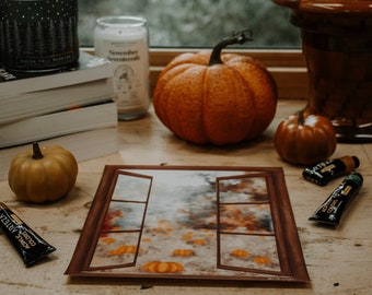 Cottage Pumpkin Patch Window Print