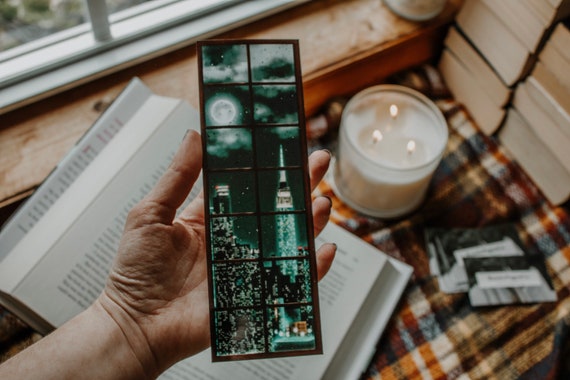 Seattle Washington City Skyline Color Wooden Bookmark - View #2