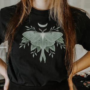 Celestial Luna Moth | Whimsical Unisex Heavy Cotton Tee